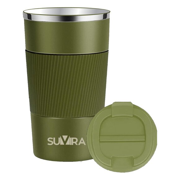 Double Wall Stainless Steel Coffee Mug with Silicone Cover - Picture 2 of 9